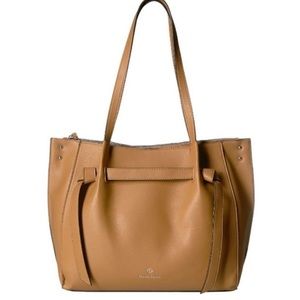 Nanette Lepore vegan leather maple brown large shoulder bag (NEW)
